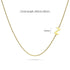 Bold Alphabet Letter Initial Charm Necklace in Gold Tone